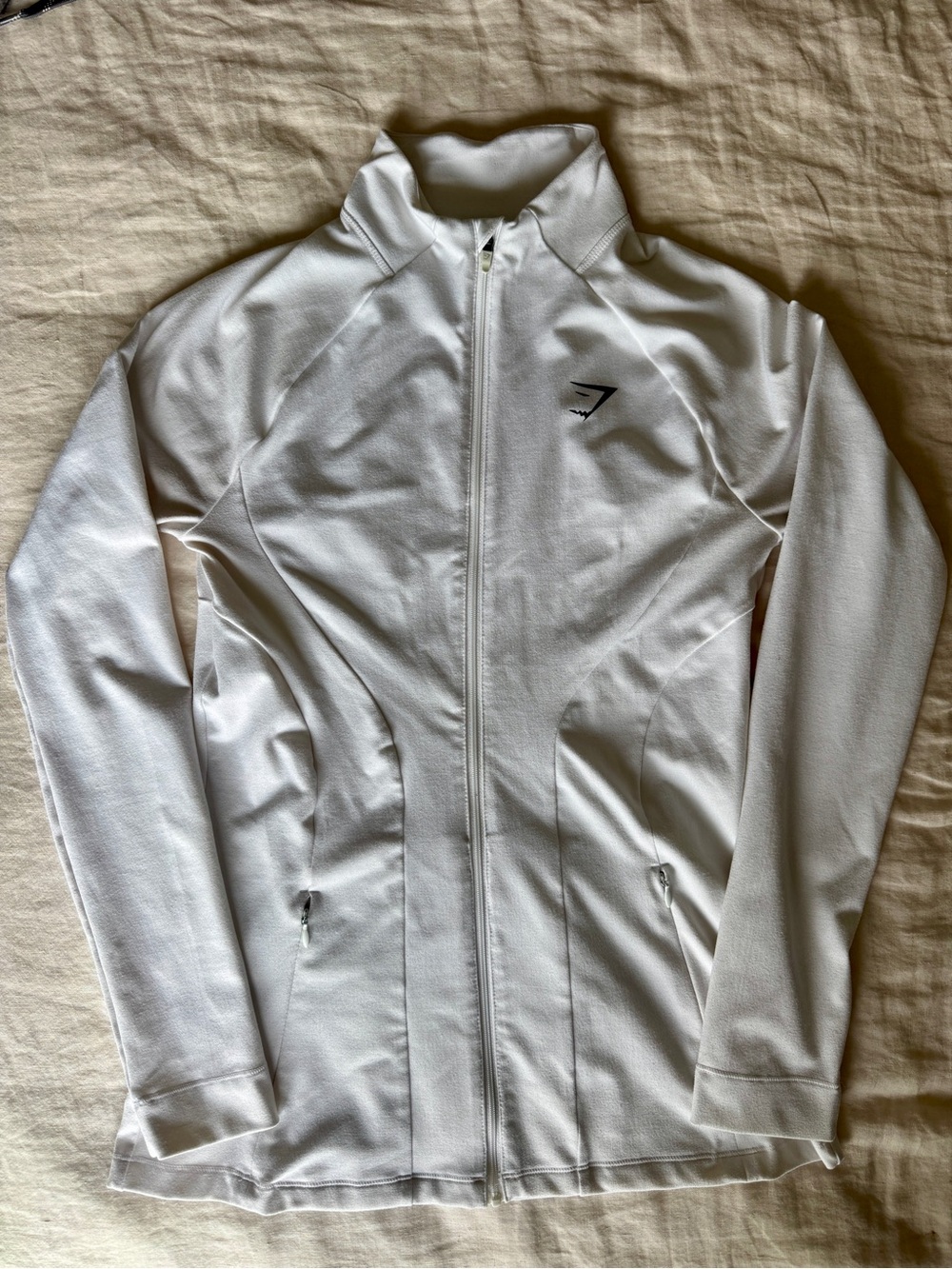 Gymshark White Full-Zip Training Jacket